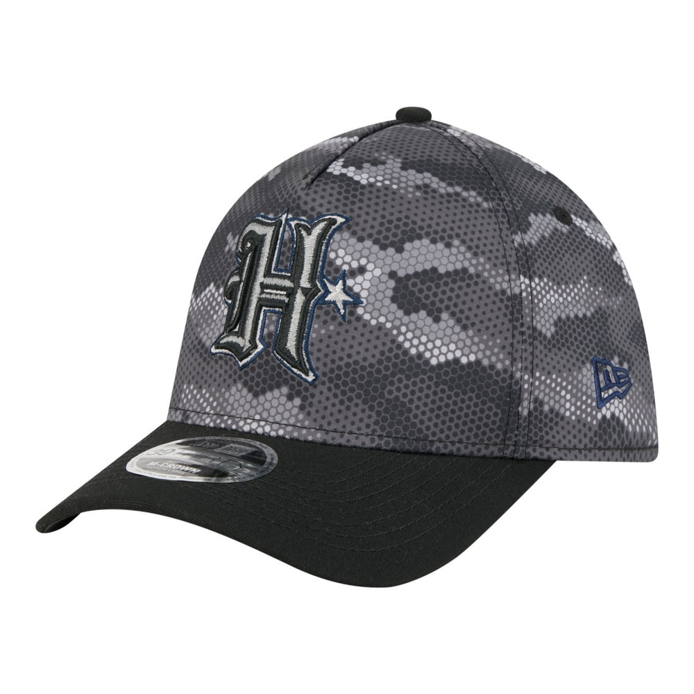 Houston Texans New Era Camo A-Frame 39THIRTY Flex Hat Black