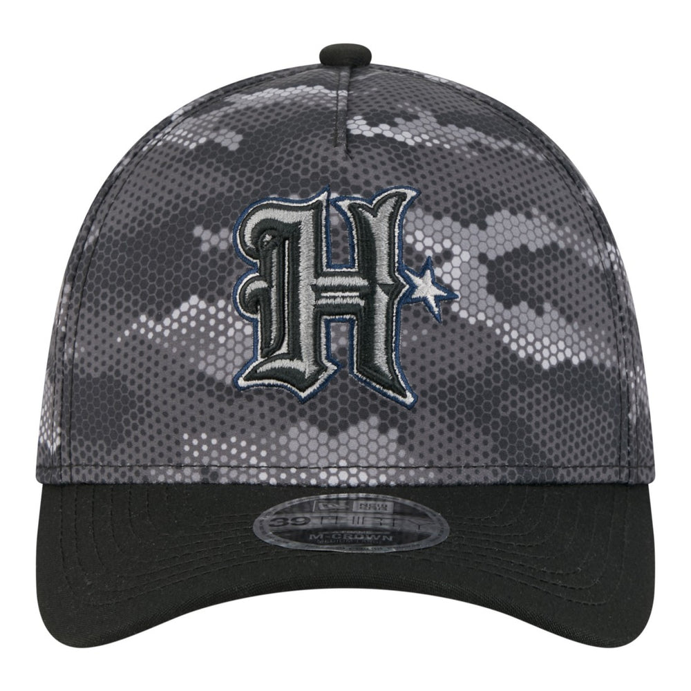 Houston Texans New Era Camo A-Frame 39THIRTY Flex Hat Black