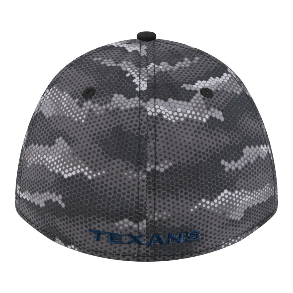 Houston Texans New Era Camo A-Frame 39THIRTY Flex Hat Black