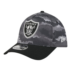 Las Vegas Raiders New Era Camo A-Frame 39THIRTY Flex Hat Black