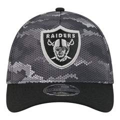 Las Vegas Raiders New Era Camo A-Frame 39THIRTY Flex Hat Black