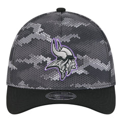 Minnesota Vikings New Era Camo A-Frame 39THIRTY Flex Hat Black