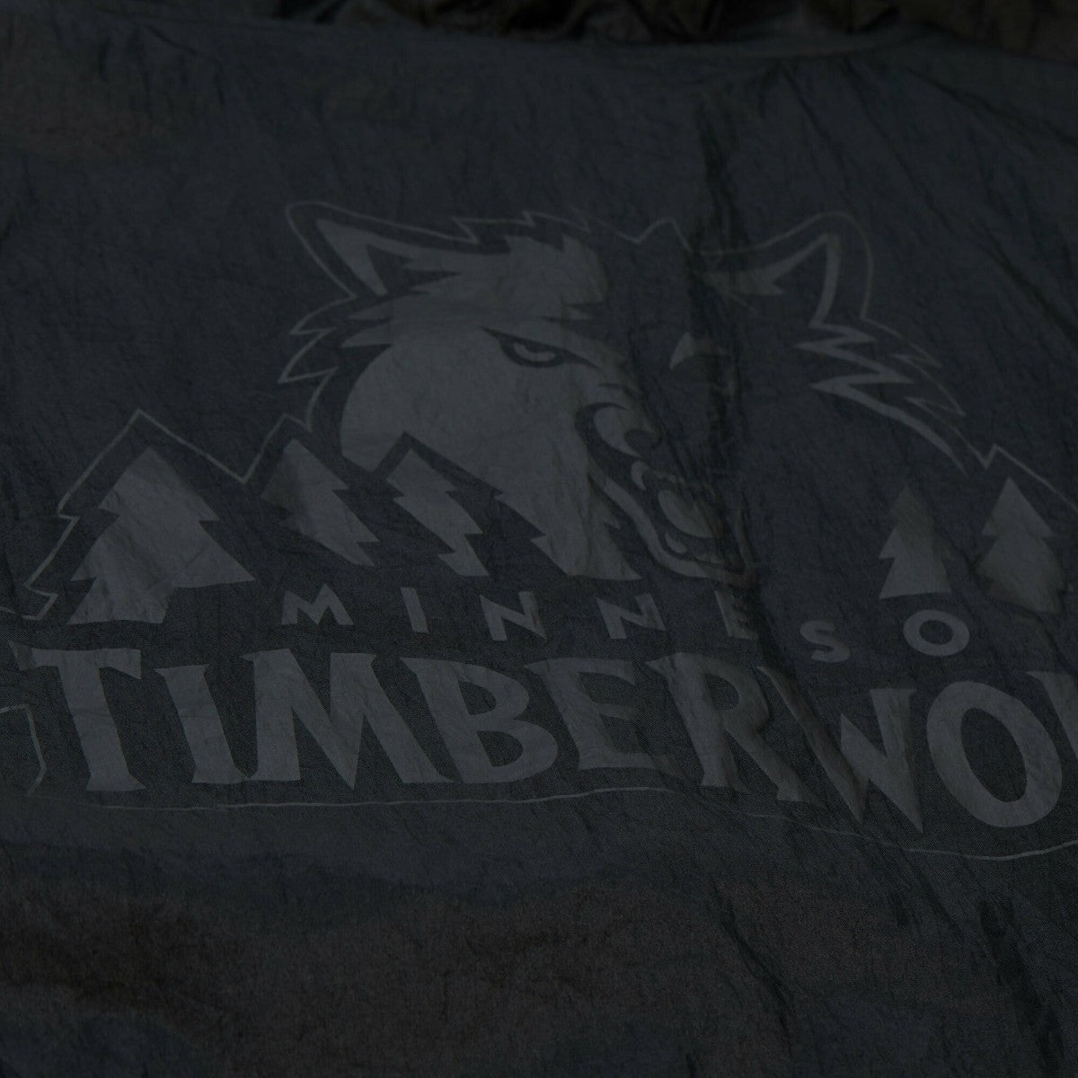 Minnesota Timberwolves Playmaker Full-Zip Hooded Windbreaker Jacket Black | Mitchell & Ness