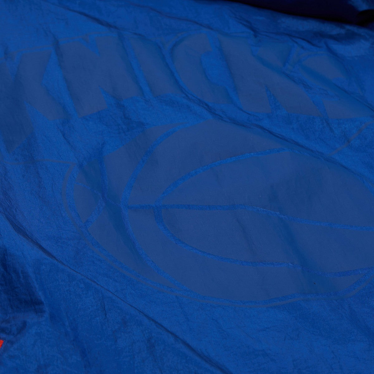 New York Knicks Playmaker Full-Zip Hooded Windbreaker Jacket Blue | Mitchell & Ness