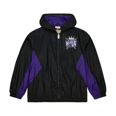Sacramento Kings Playmaker Full-Zip Hooded Windbreaker Jacket Black | Mitchell & Ness discount