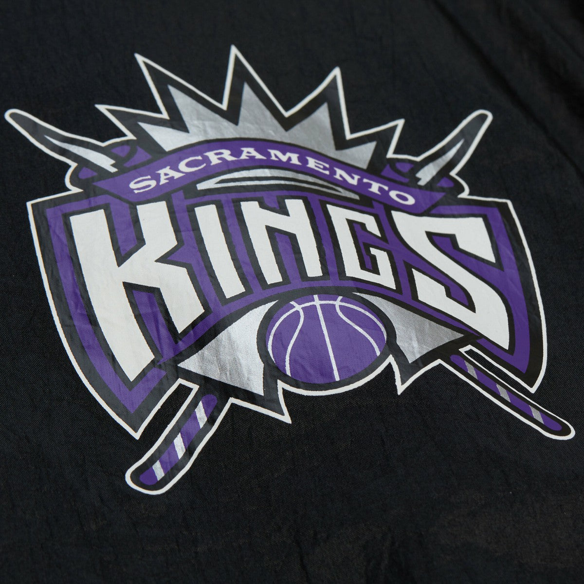 Sacramento Kings Playmaker Full-Zip Hooded Windbreaker Jacket Black | Mitchell & Ness discount