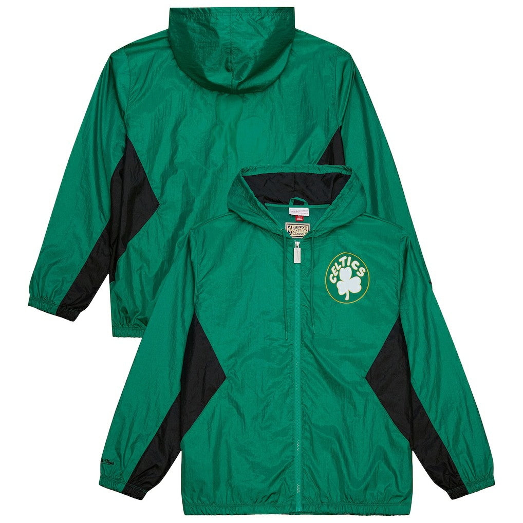 Boston Celtics Playmaker Full-Zip Hooded Windbreaker Jacket Kelly Green | Mitchell & Ness outlet