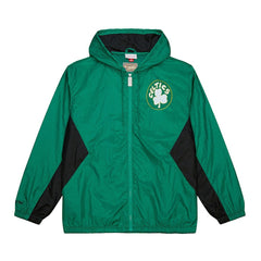 Boston Celtics Playmaker Full-Zip Hooded Windbreaker Jacket Kelly Green | Mitchell & Ness outlet