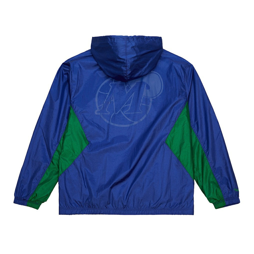 Dallas Mavericks Playmaker Full-Zip Hooded Windbreaker Jacket for sale Blue | Mitchell & Ness online