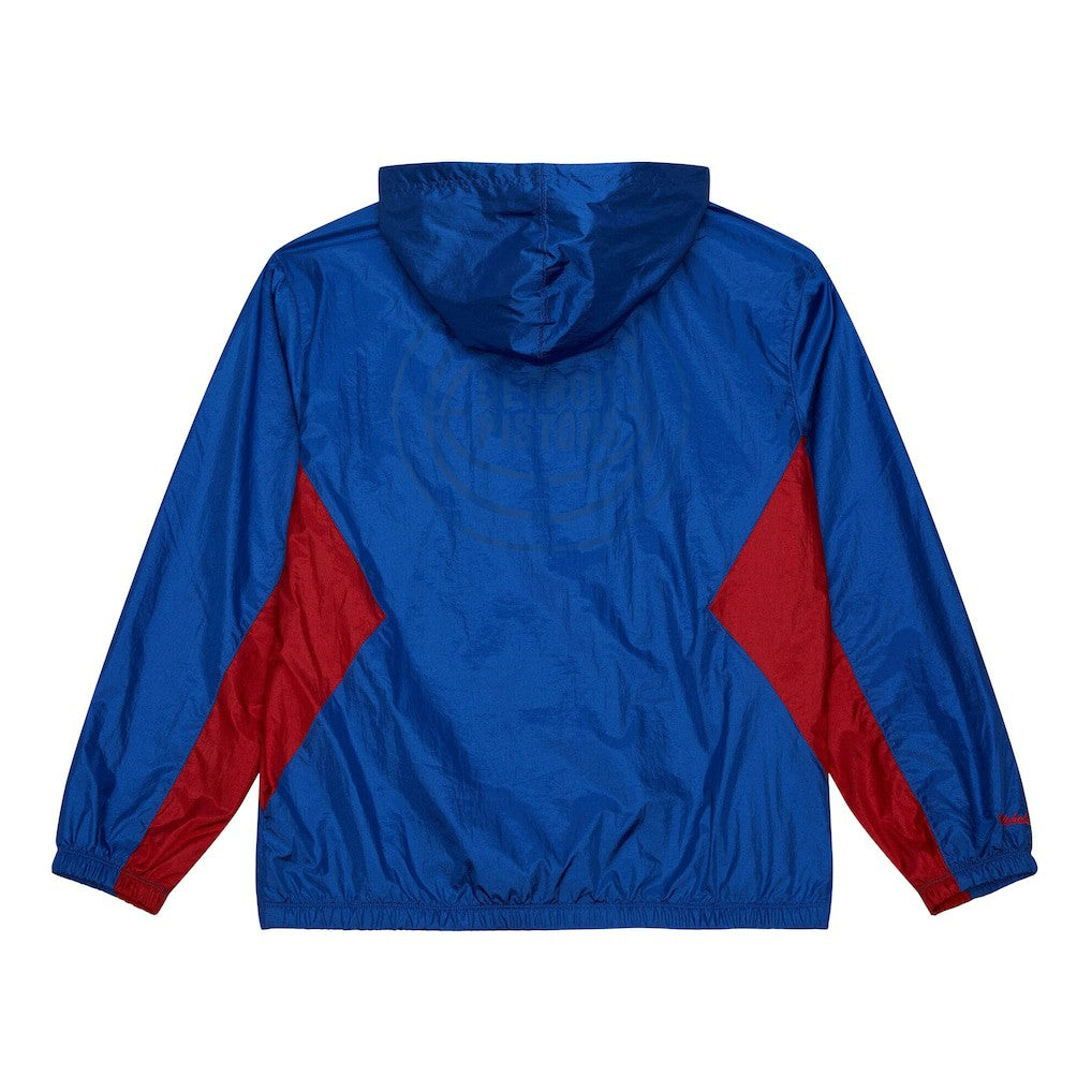 Detroit Pistons Playmaker Full-Zip Hooded Windbreaker Jacket for sale Blue | Mitchell & Ness Lifestyle