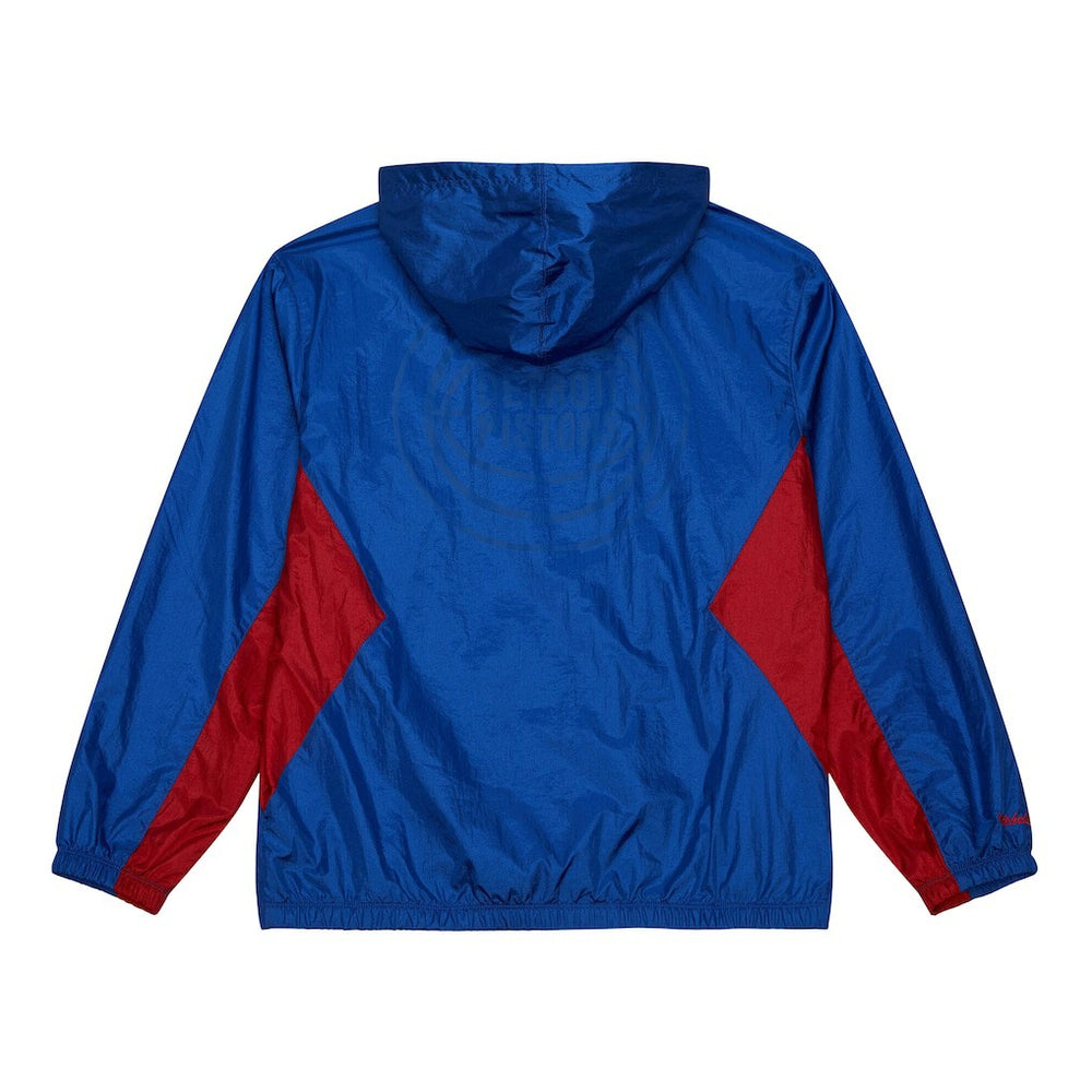 Detroit Pistons Playmaker Full-Zip Hooded Windbreaker Jacket for sale Blue | Mitchell & Ness Lifestyle