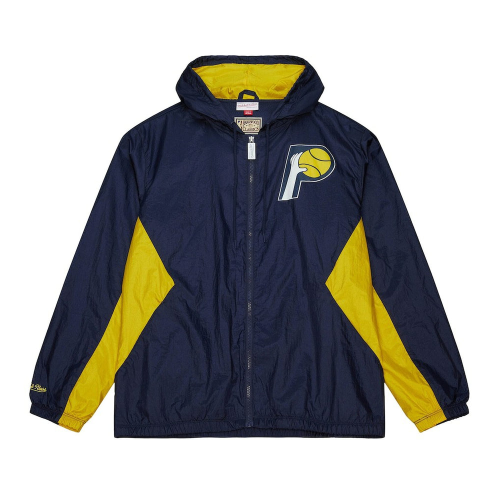 Indiana Pacers Playmaker Full-Zip Hooded Windbreaker Jacket Navy | Mitchell & Ness discount