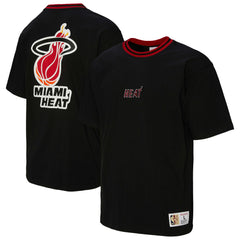Miami Heat Unisex Playmaker Vintage Logo T-Shirt Black | Mitchell & Ness US