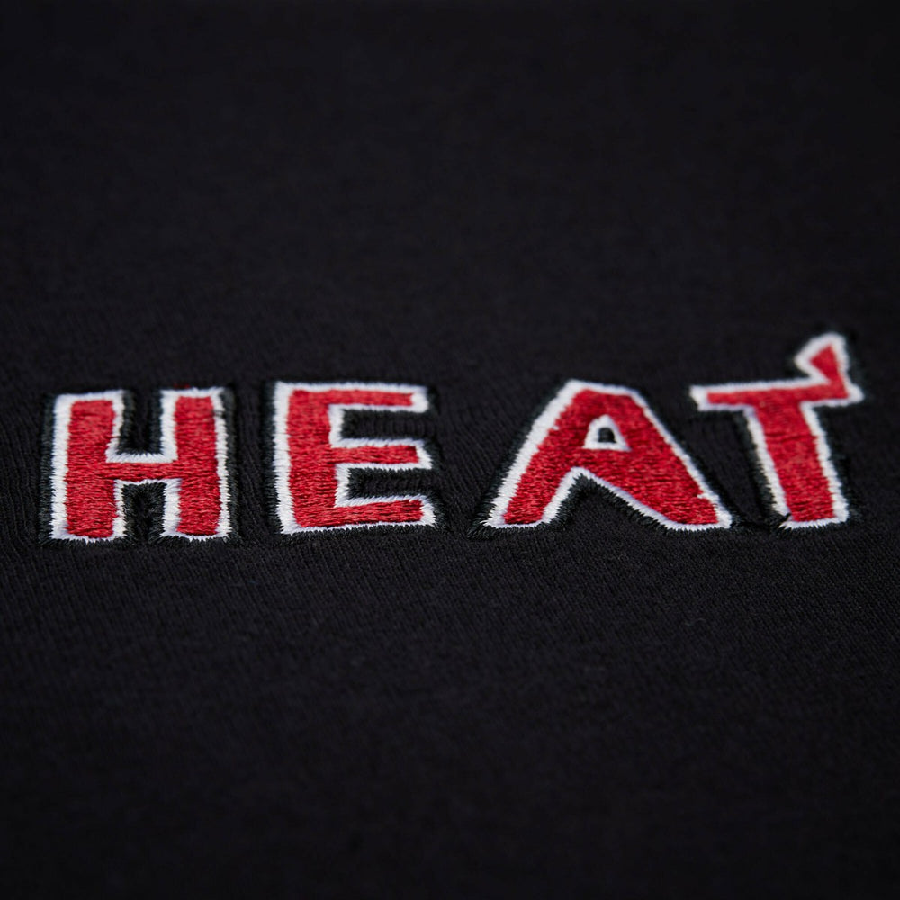 Miami Heat Unisex Playmaker Vintage Logo T-Shirt Black | Mitchell & Ness US