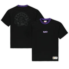 Toronto Raptors Unisex Playmaker Vintage Logo T-Shirt Black | Mitchell & Ness US
