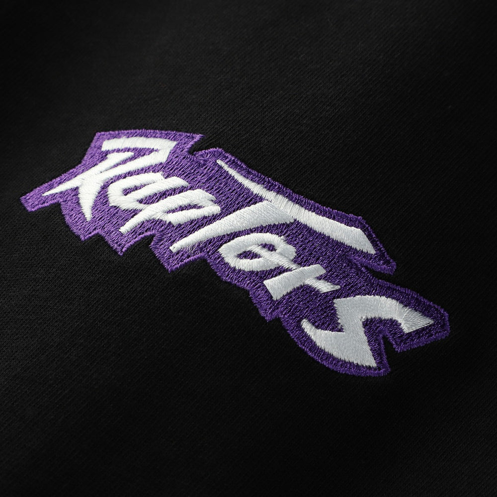 Toronto Raptors Unisex Playmaker Vintage Logo T-Shirt Black | Mitchell & Ness US