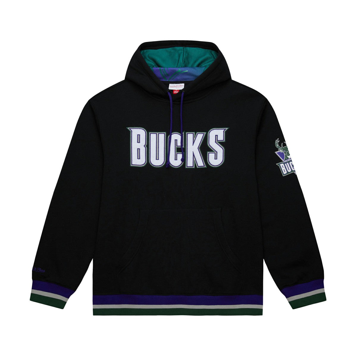 Milwaukee Bucks Unisex Vintage Heavyweight Hoodie Black | Mitchell & Ness
