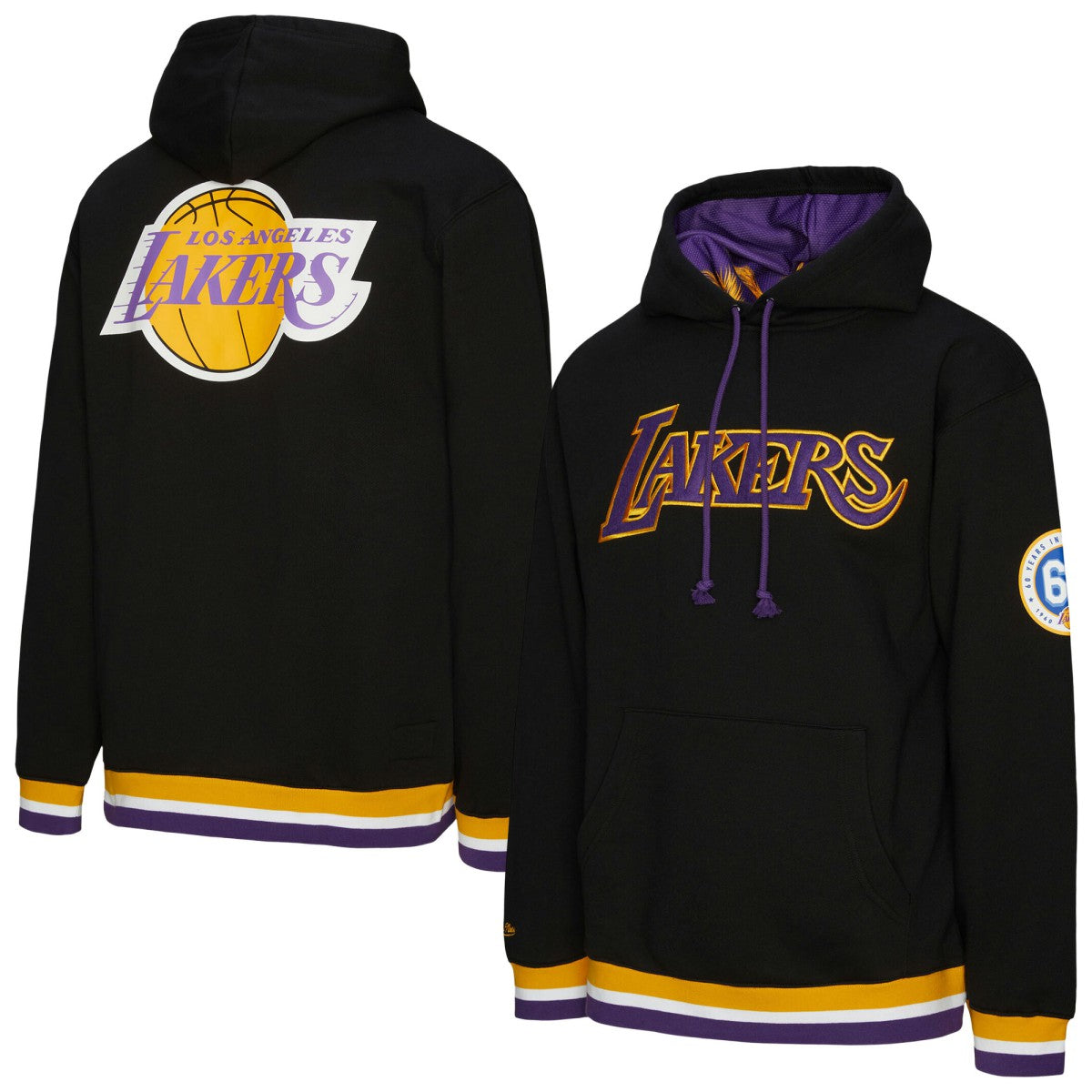 Los Angeles Lakers Unisex Vintage Heavyweight Hoodie Black | Mitchell & Ness online