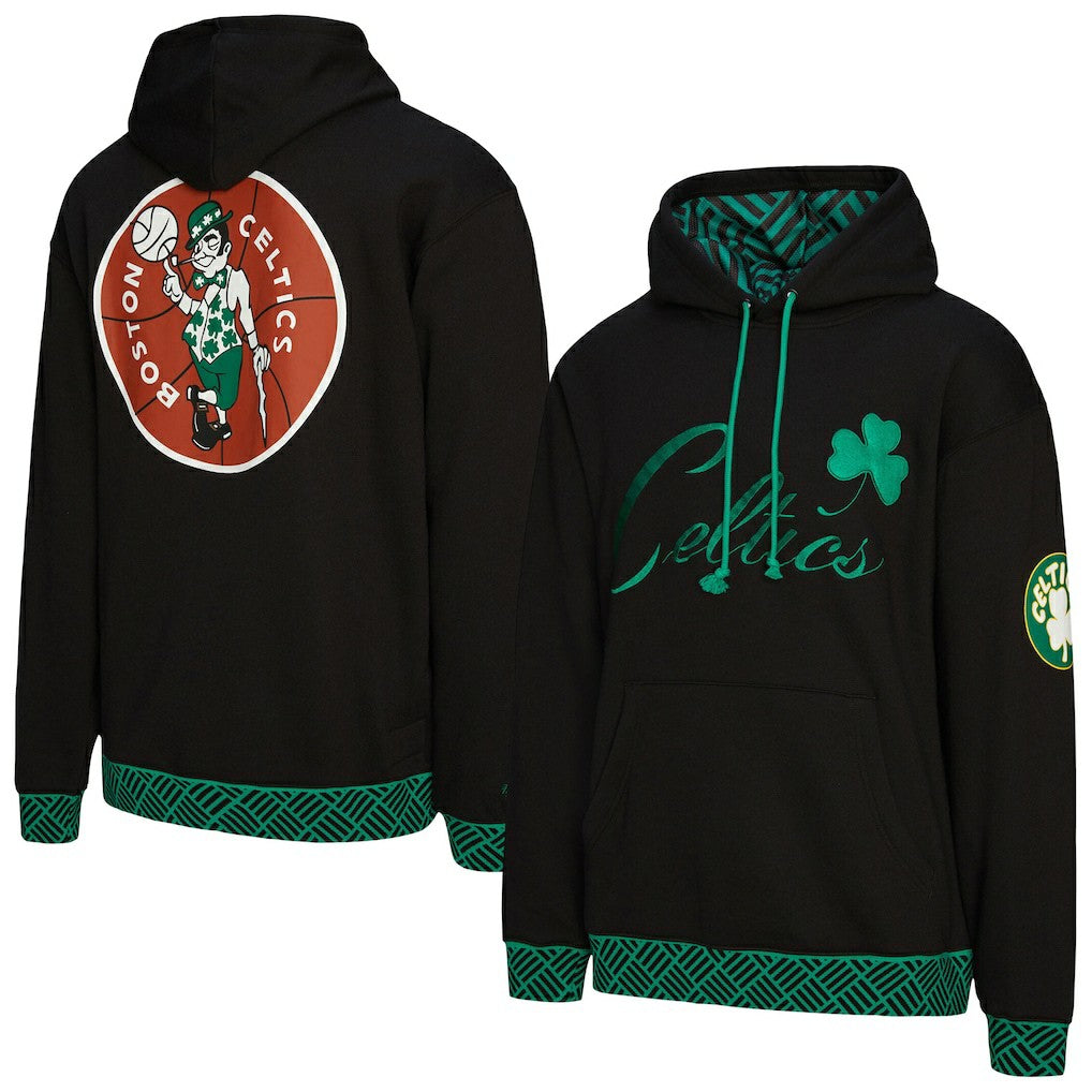 Boston Celtics Unisex Vintage Heavyweight Hoodie Black | Mitchell & Ness for sale