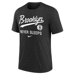 Brooklyn Nets Tri-Blend T-Shirt Black | Nike
