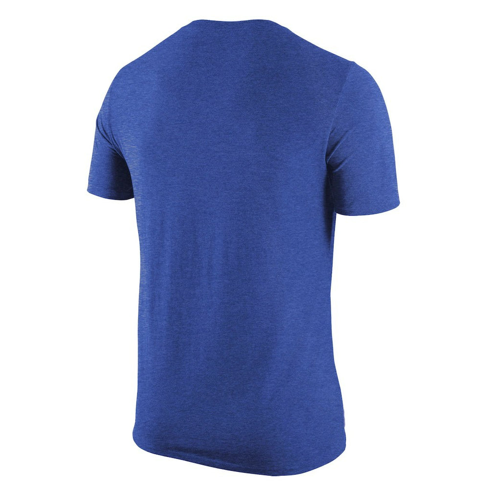 New York Knicks Tri-Blend T-Shirt Heather Royal | Nike for sale