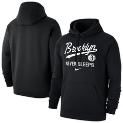 Brooklyn Nets Brooklyn Never Sleeps Club Hoodie Black | Nike Lifestyle