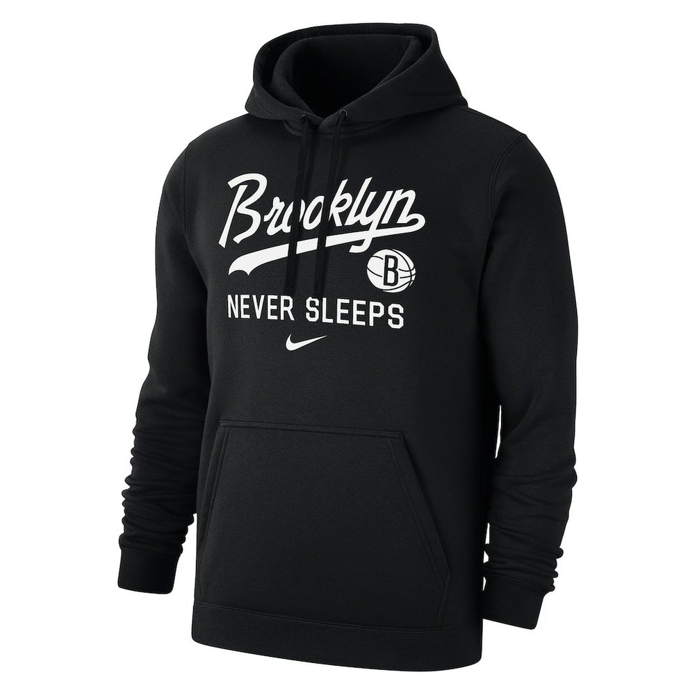 Brooklyn Nets Brooklyn Never Sleeps Club Hoodie Black | Nike Lifestyle
