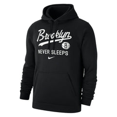 Brooklyn Nets Brooklyn Never Sleeps Club Hoodie Black | Nike Lifestyle