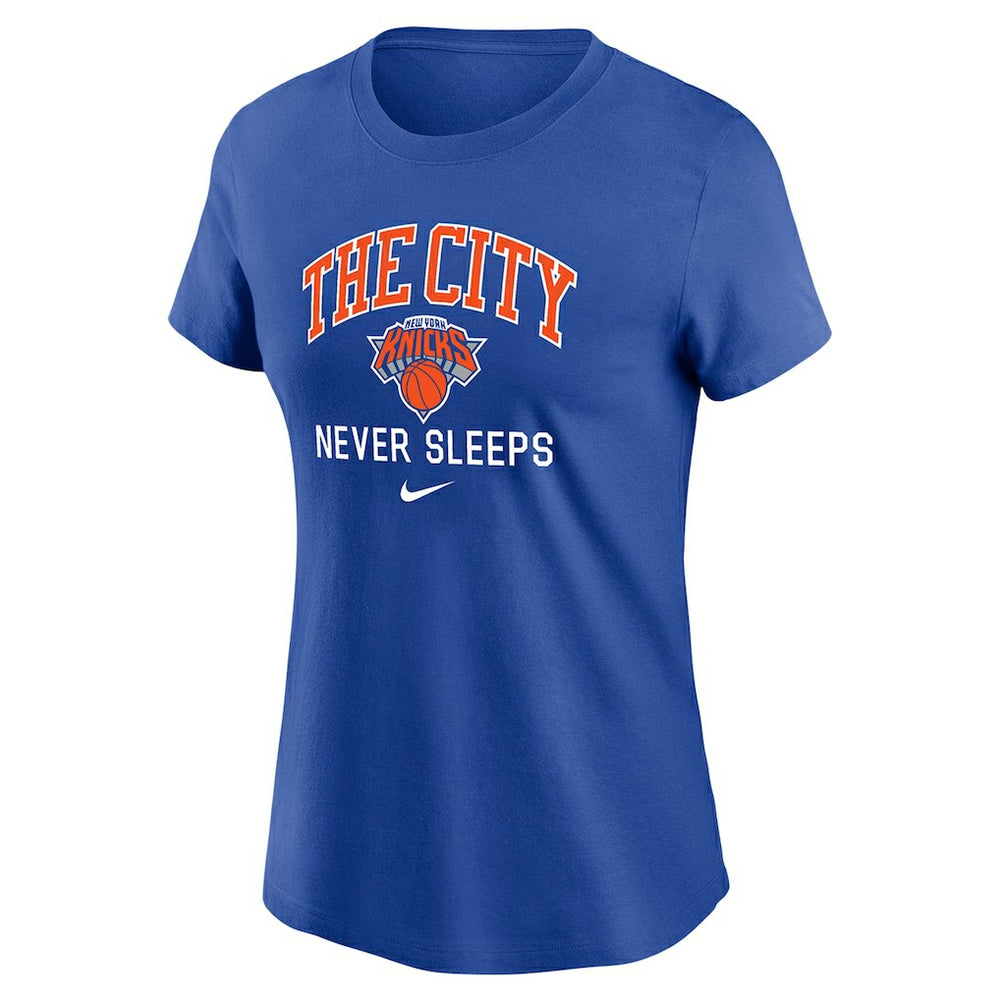 New York Knicks Women's The City Never Sleeps T-Shirt Blue | Nike online