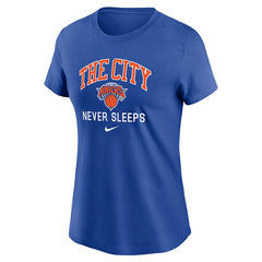 New York Knicks Women's The City Never Sleeps T-Shirt Blue | Nike online