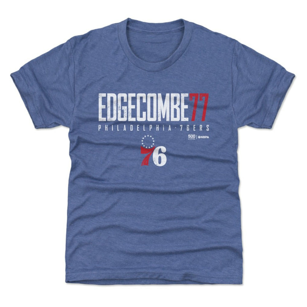VJ Edgecombe Philadelphia 76ers 500 Level Youth Elite Name & Number T-Shirt Royal