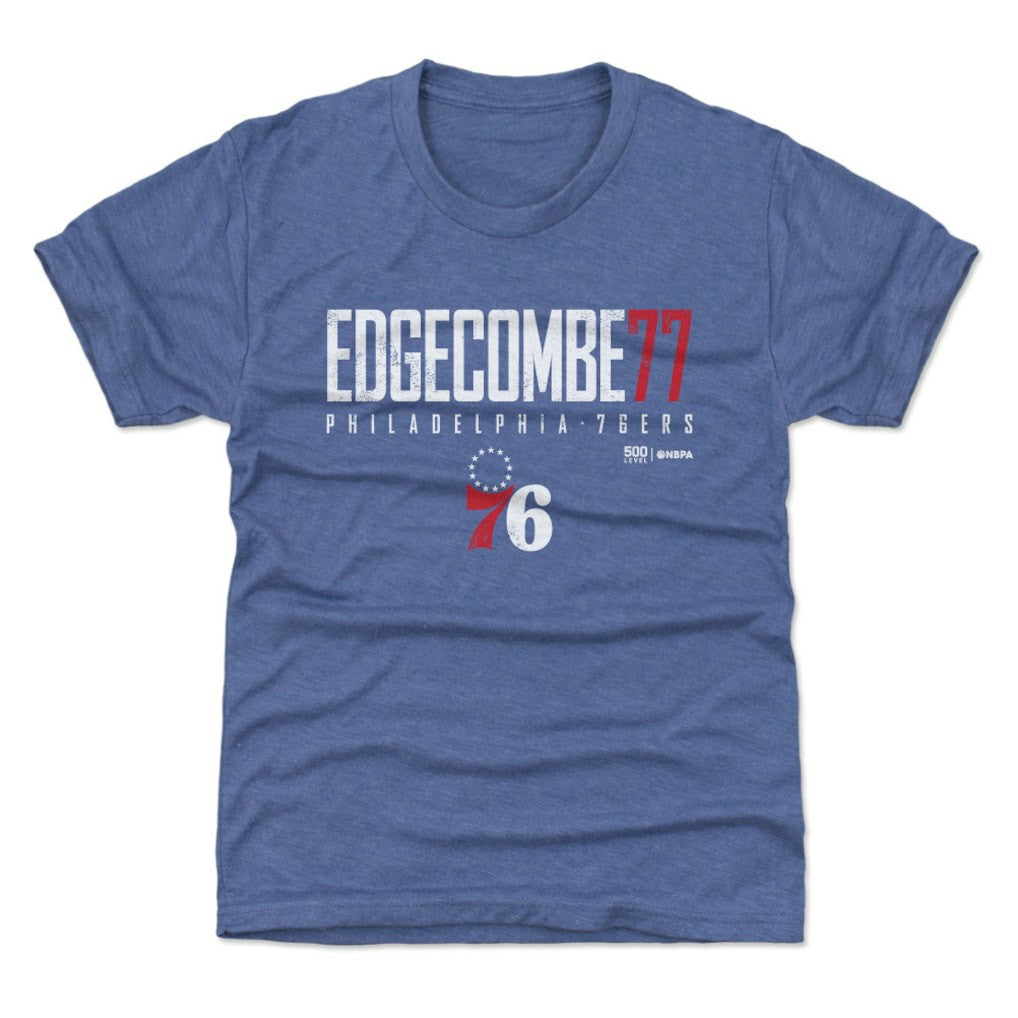VJ Edgecombe Philadelphia 76ers 500 Level Youth Elite Name & Number T-Shirt Royal