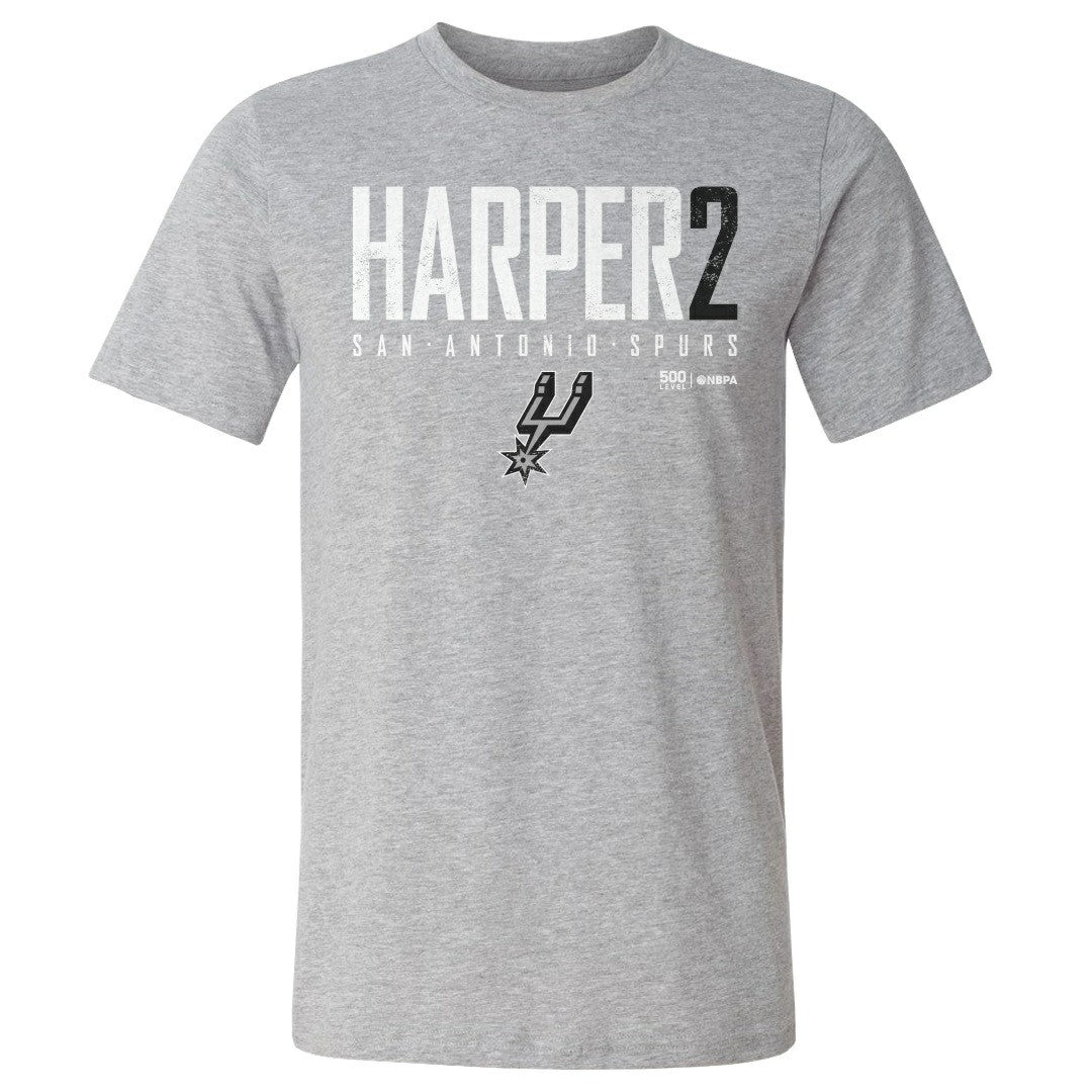 Dylan Harper San Antonio Spurs 500 Level Elite T-Shirt Heather Gray