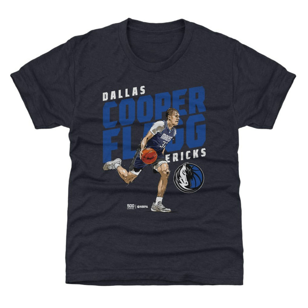 Cooper Flagg Dallas Mavericks 500 Level Youth Slant T-Shirt Navy