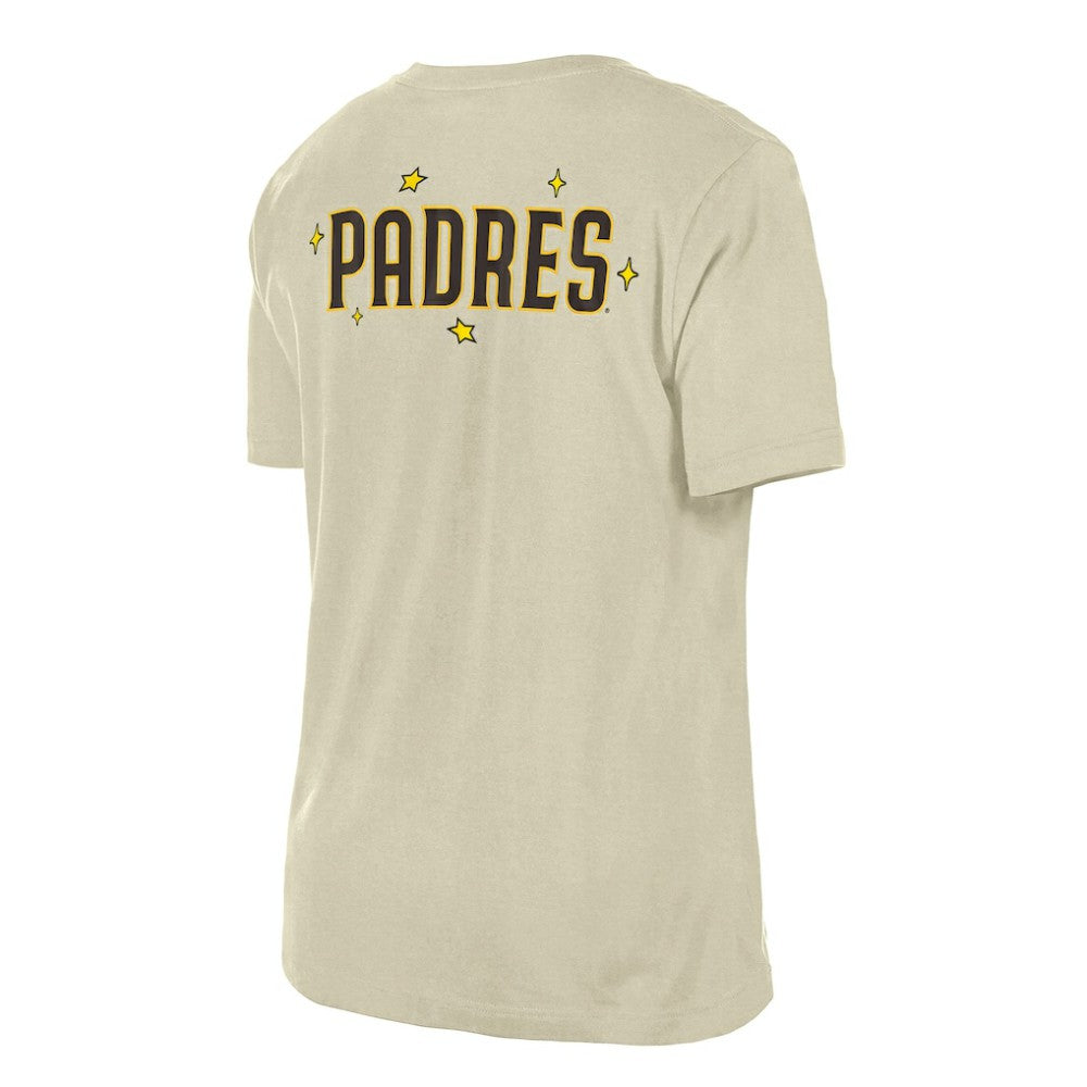 San Diego Padres New Era Women's Stars & Cap T-Shirt - Cream - New Era Discount