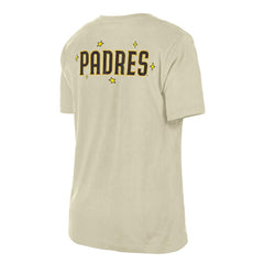 San Diego Padres New Era Women's Stars & Cap T-Shirt - Cream - New Era Discount