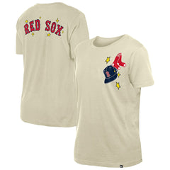 Boston Red Sox New Era Women's Stars & Cap T-Shirt - Cream - New Era on Sale