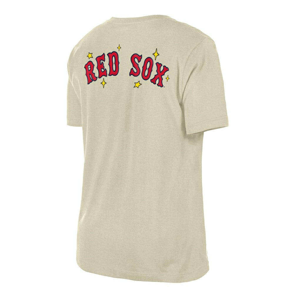 Boston Red Sox New Era Women's Stars & Cap T-Shirt - Cream - New Era on Sale
