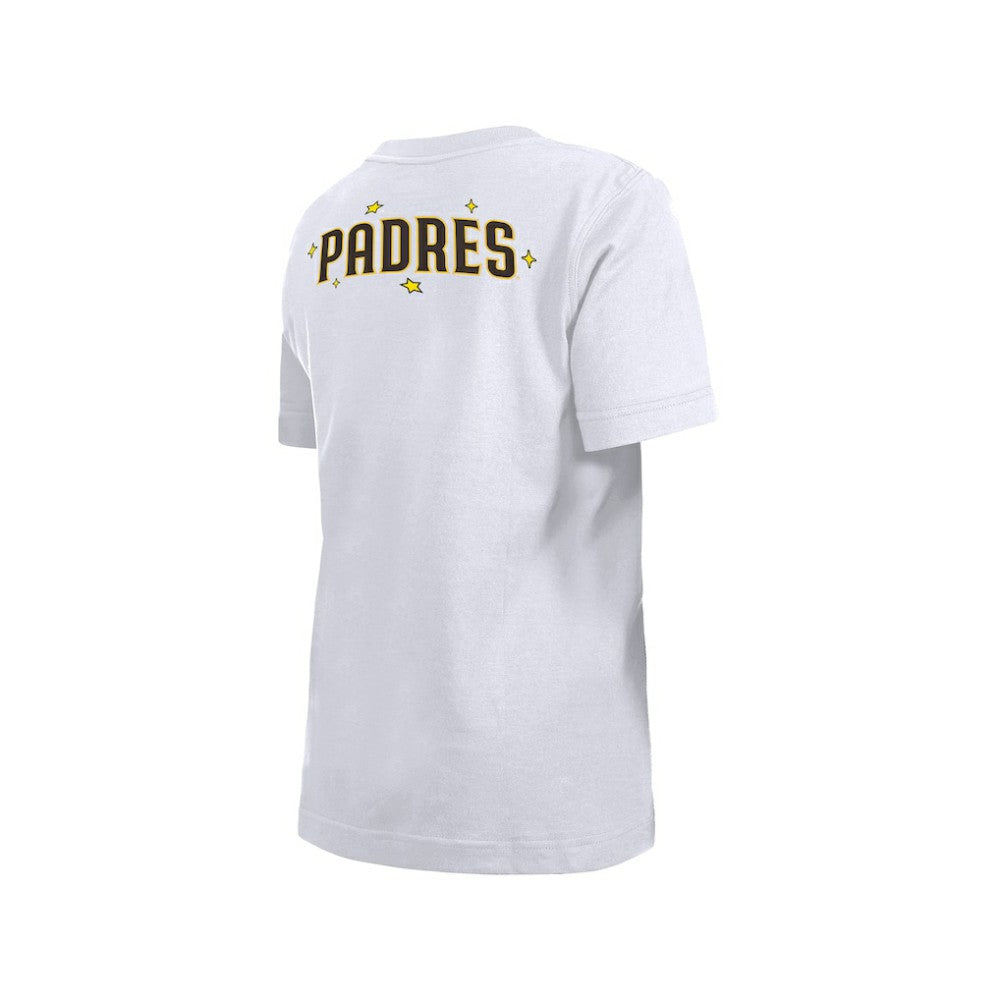 San Diego Padres New Era Youth Stars & Cap T-Shirt - White - New Era Lifestyle