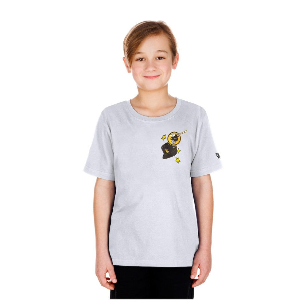 San Diego Padres New Era Youth Stars & Cap T-Shirt - White - New Era Lifestyle