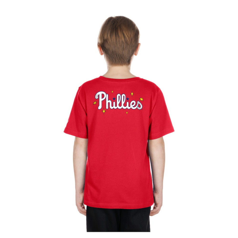 Philadelphia Phillies New Era Youth Stars & Cap T-Shirt - Red - New Era Discount