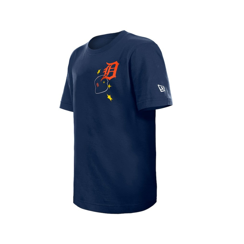 Detroit Tigers New Era Youth Stars & Cap T-Shirt - Navy - New Era Sale