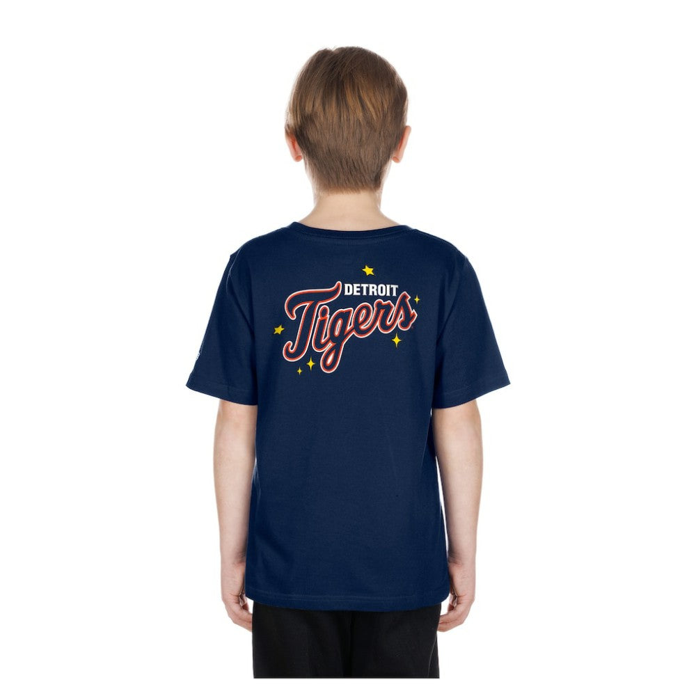 Detroit Tigers New Era Youth Stars & Cap T-Shirt - Navy - New Era Sale