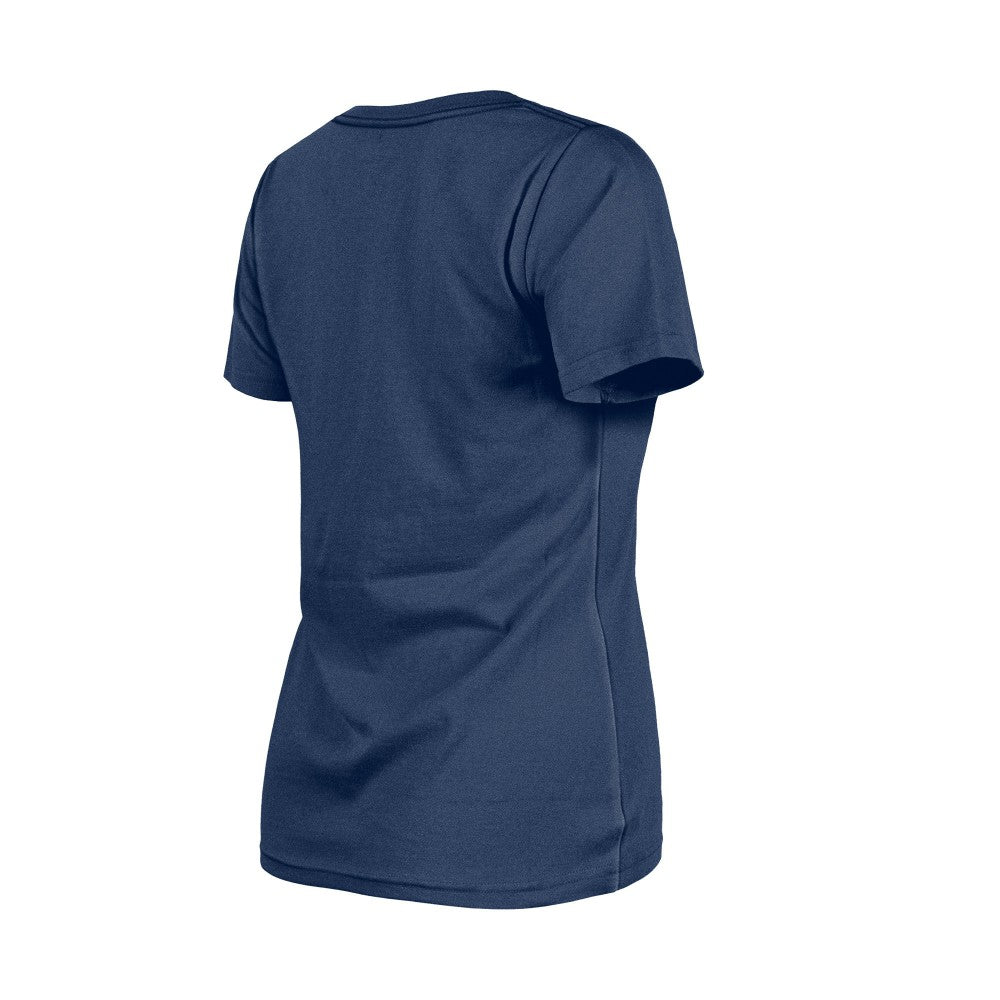 Milwaukee Brewers New Era Women's Little Miss 2 V-Neck T-Shirt - Navy - New Era Discount