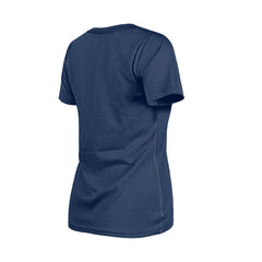 Milwaukee Brewers New Era Women's Little Miss 2 V-Neck T-Shirt - Navy - New Era Discount