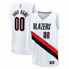 Portland Trail Blazers Fast Break Replica Custom Jersey Association Edition White | Fanatics US