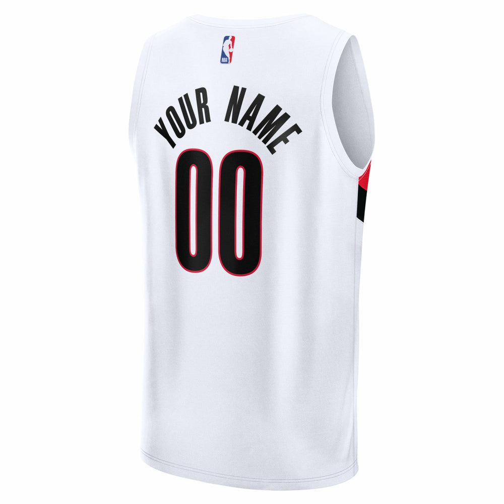 Portland Trail Blazers Fast Break Replica Custom Jersey Association Edition White | Fanatics US