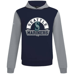 Seattle Mariners Levelwear Throwback Ultimate Banner Arch Hoodie - College Navy - MLB Online
