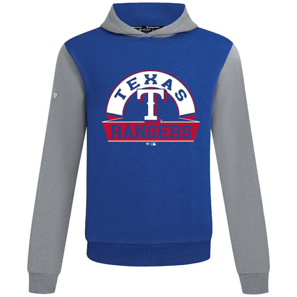 Texas Rangers Levelwear Throwback Ultimate Banner Arch Hoodie - Royal - MLB Discount