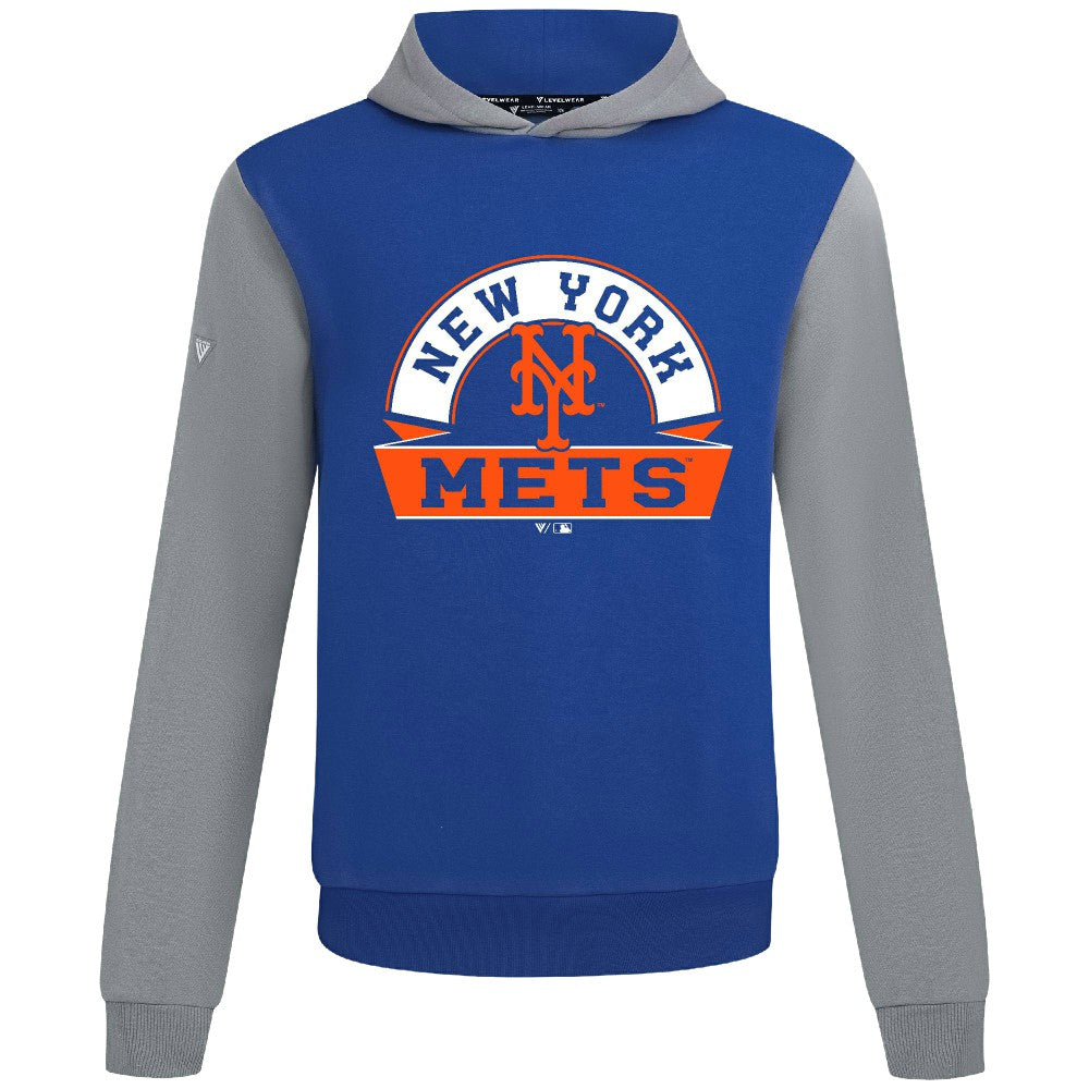 New York Mets Levelwear Throwback Ultimate Banner Arch Hoodie - Royal - MLB on Sale